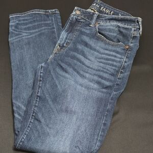 American Eagle Outfitters 34x32 Men's Dark Blue Slim Straight Jeans